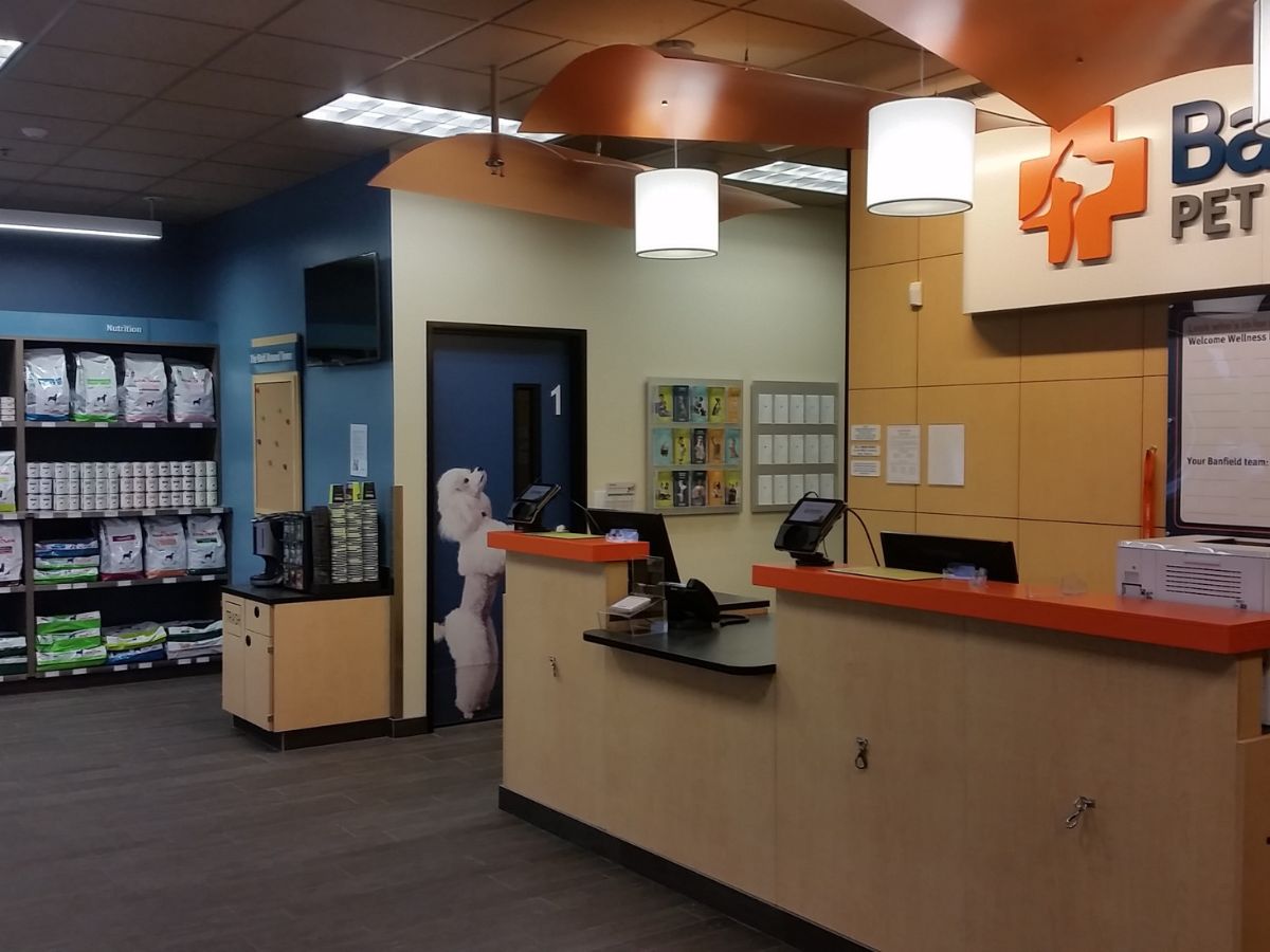 The lobby at the Banfield Coral Springs Riverside location