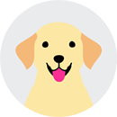 An illustrated icon of a Yellow Labrador
