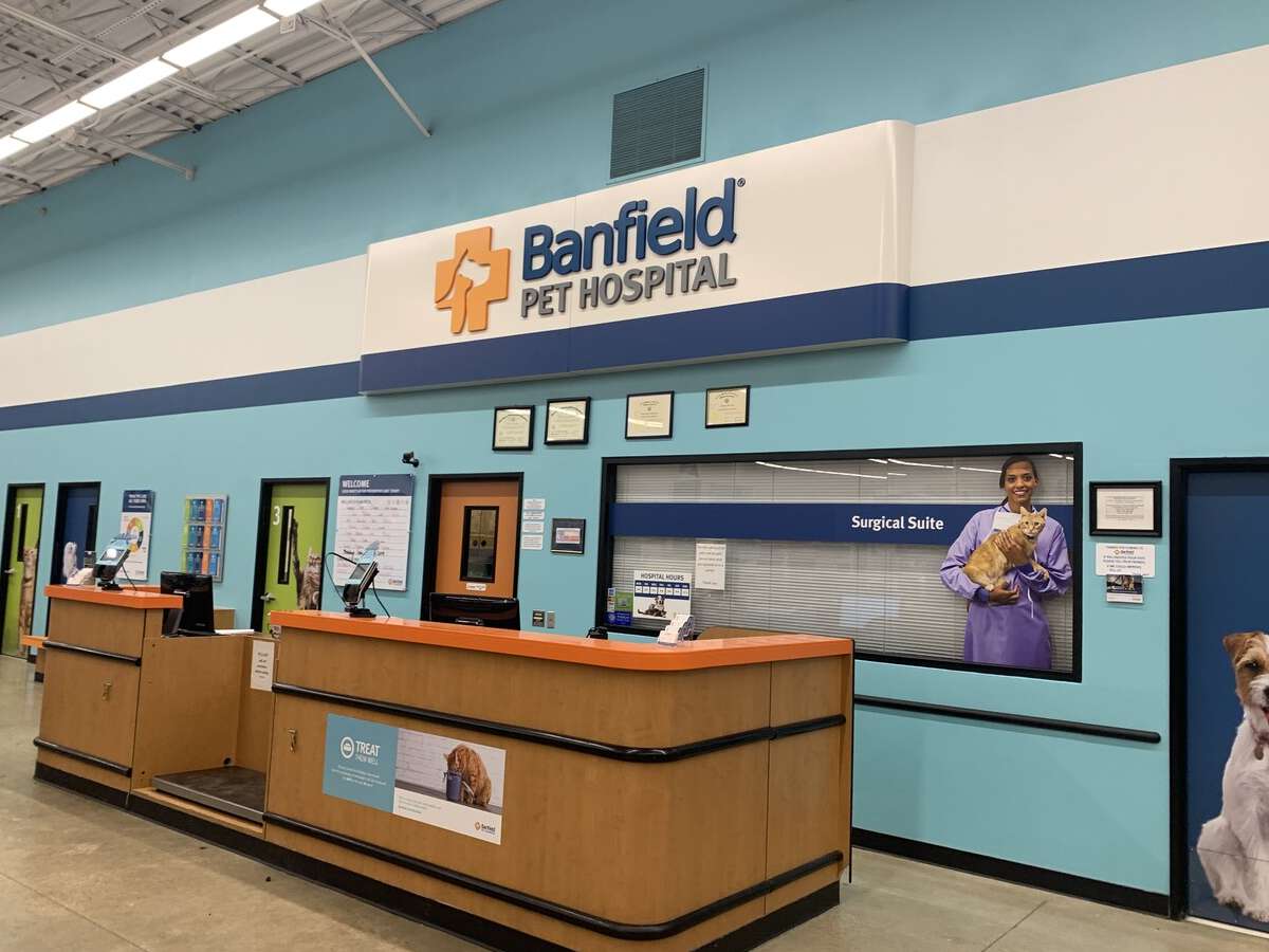 The College Station Banfield and PetSmart front desk