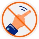 Illustrated icon of no finger wagging