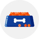 Illustration of a dog food bowl