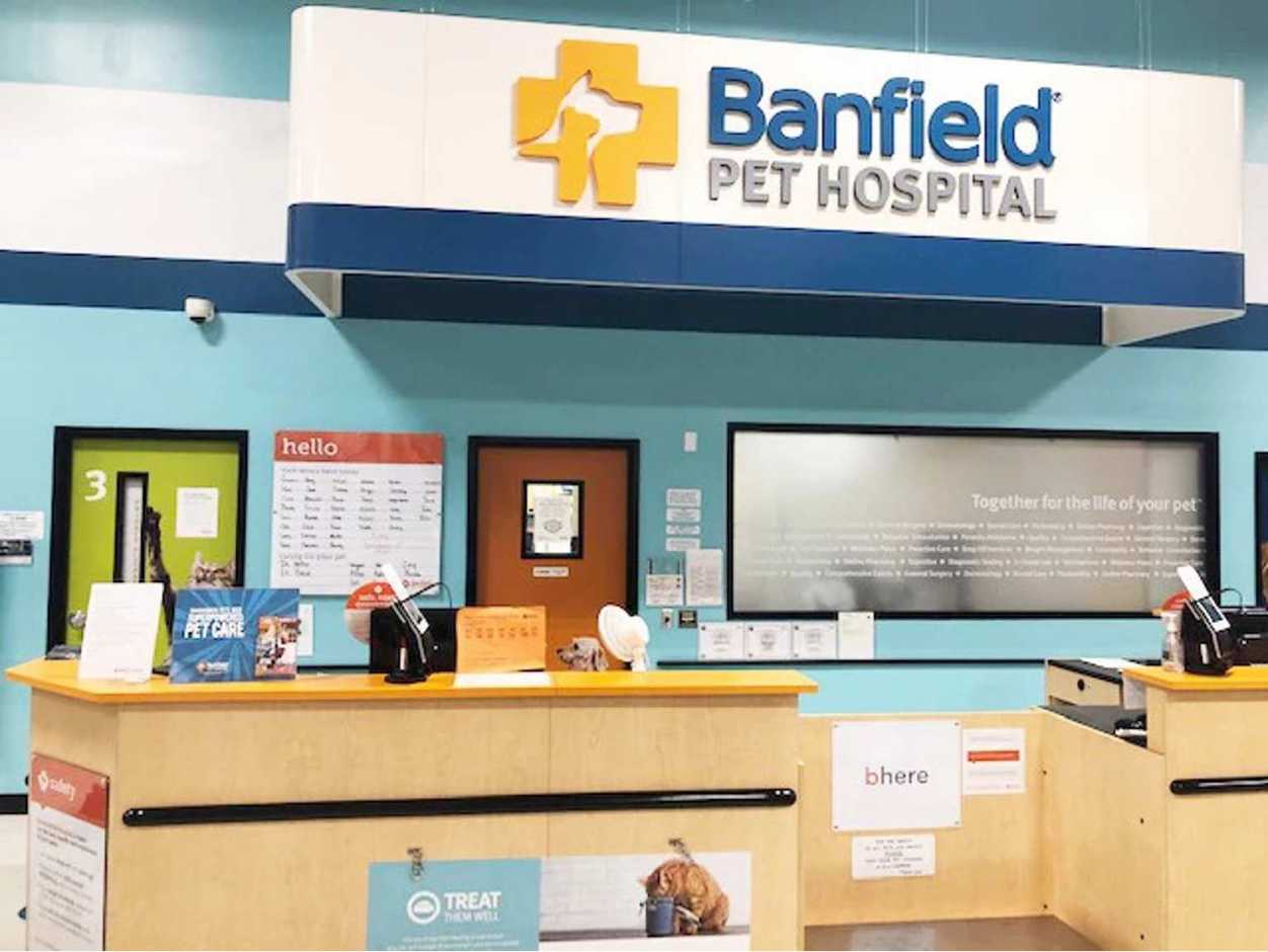 The front desk at the Banfield Pet Hospital