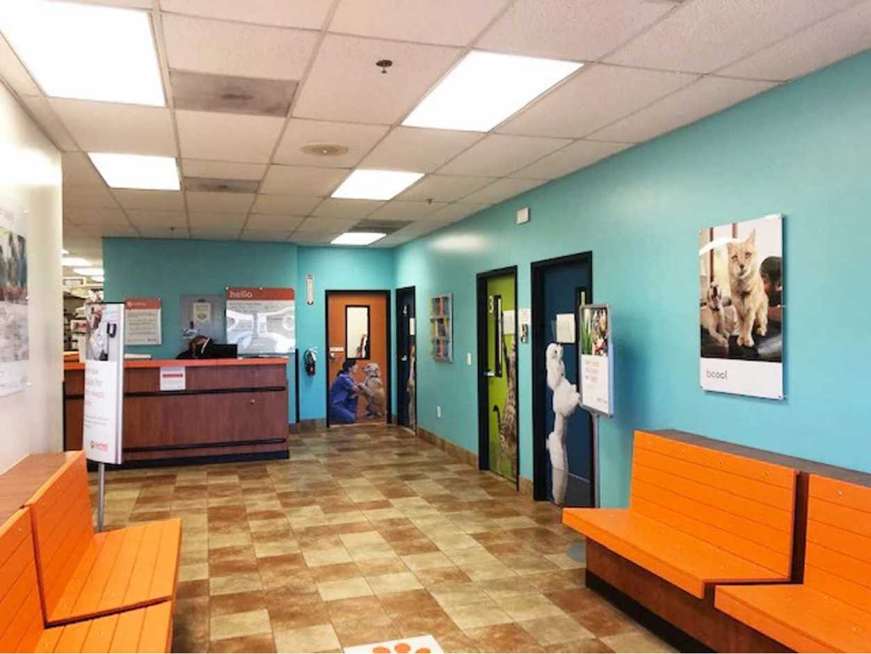 The lobby of the Banfield Pet Hospital